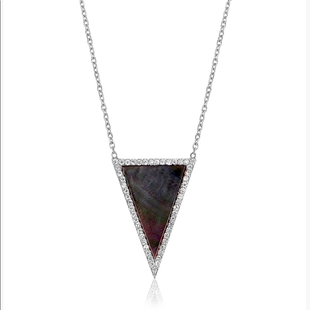 Mother of Pearl Pave Necklace